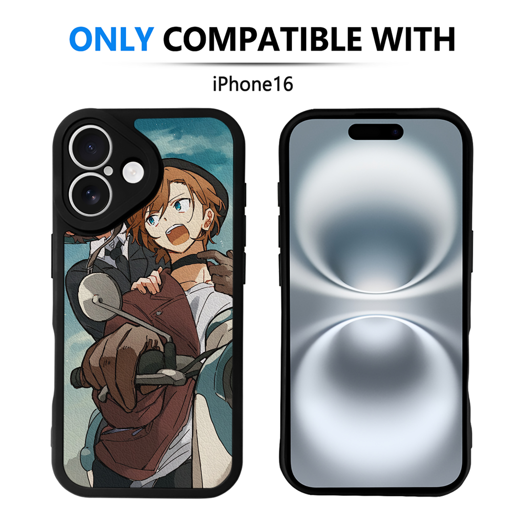 （画像用） 文豪ストレイドッグス Bungo Stray Dogs 【iPhone 16シリーズ対応】シリコンスマホケース（レザー調） 材質：シリコン
